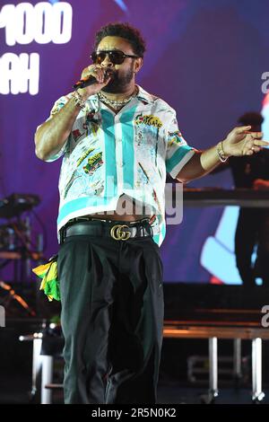 Miami, Florida, USA. 03. Juni 2023. Shaggy tritt während der Hot Summer Nights Tour im FPL Solar Amphitheatre am 3. Juni 2023 in Miami Florida auf. Kredit: Mpi04/Media Punch/Alamy Live News Stockfoto