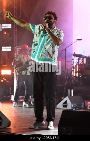 Miami, Florida, USA. 03. Juni 2023. Shaggy tritt während der Hot Summer Nights Tour im FPL Solar Amphitheatre am 3. Juni 2023 in Miami Florida auf. Kredit: Mpi04/Media Punch/Alamy Live News Stockfoto