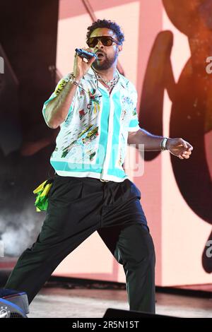 Miami, Florida, USA. 03. Juni 2023. Shaggy tritt während der Hot Summer Nights Tour im FPL Solar Amphitheatre am 3. Juni 2023 in Miami Florida auf. Kredit: Mpi04/Media Punch/Alamy Live News Stockfoto