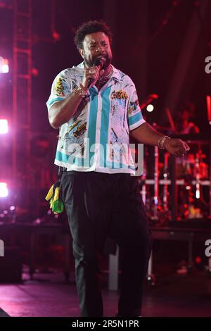 Miami, Florida, USA. 03. Juni 2023. Shaggy tritt während der Hot Summer Nights Tour im FPL Solar Amphitheatre am 3. Juni 2023 in Miami Florida auf. Kredit: Mpi04/Media Punch/Alamy Live News Stockfoto