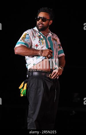 Miami, Florida, USA. 03. Juni 2023. Shaggy tritt während der Hot Summer Nights Tour im FPL Solar Amphitheatre am 3. Juni 2023 in Miami Florida auf. Kredit: Mpi04/Media Punch/Alamy Live News Stockfoto