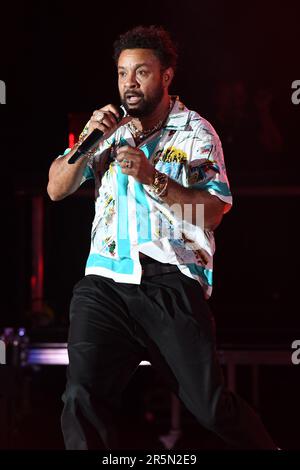 Miami, Florida, USA. 03. Juni 2023. Shaggy tritt während der Hot Summer Nights Tour im FPL Solar Amphitheatre am 3. Juni 2023 in Miami Florida auf. Kredit: Mpi04/Media Punch/Alamy Live News Stockfoto