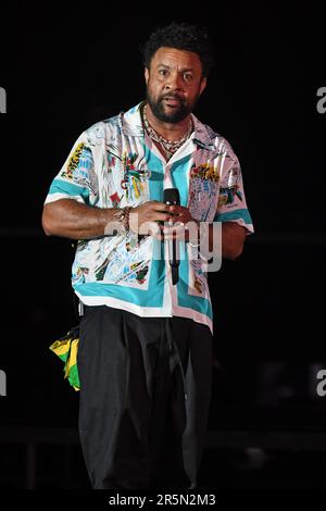 Miami, Florida, USA. 03. Juni 2023. Shaggy tritt während der Hot Summer Nights Tour im FPL Solar Amphitheatre am 3. Juni 2023 in Miami Florida auf. Kredit: Mpi04/Media Punch/Alamy Live News Stockfoto