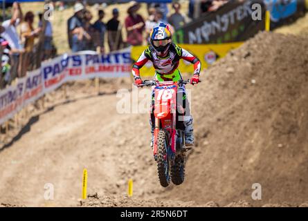 Juni 03 2023 Sacramento, CA USA während des AMA Pro Motocross Racing Hangtown Classic 450 Heat # 1 in Hangtown Sacramento, CA Thurman James/CSM Stockfoto