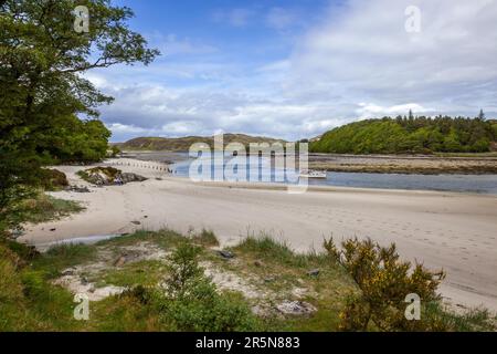 MORAR ESTUARY, SCOTTISH HIGHLANDS/UK - MAI 19 : eine Pause vom Boot in der Mündung der Morar Bay in den West H.ighlands von Schottland am Mai Stockfoto