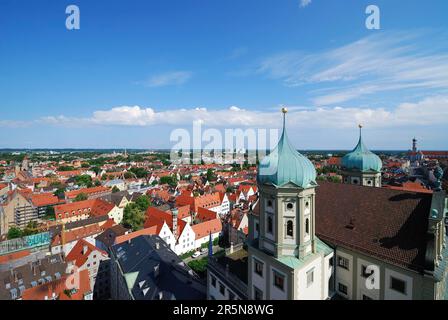 Blick über die Stadt Augsburg (Bayern) (Deutschland) Stockfoto