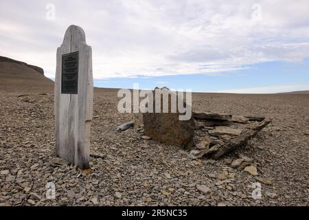 Seamen's graves, from 1846, Beechey Island, near Devon Island, Nunavut, Canada Stock Photo