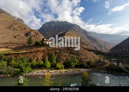 Tachog Lhakhang, Bhutan. Stockfoto