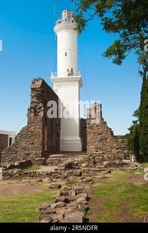 Leuchtturm, Colonia del Sacramento, Uruguay Stockfoto