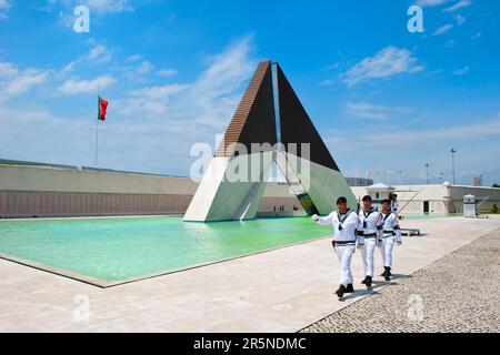 Wachablösung, Denkmal für portugiesische Soldaten, Gefallene, Lisboa, Soldaten, Belém-Kriegsdenkmal, Monumento aos Combatentes da Guerra do Stockfoto