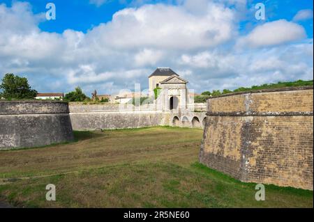 Saint Martin en Re Festung, Campani Gate, Saint Martin en Re, Ile de Re, Department Charente Maritime, Frankreich, entworfen und gebaut von Stockfoto