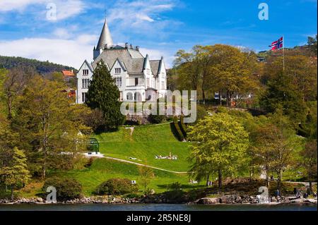 Gamlehaugen, Manor House, Bergen, Provinz Hordaland, Norwegen, königliche Residenz Stockfoto