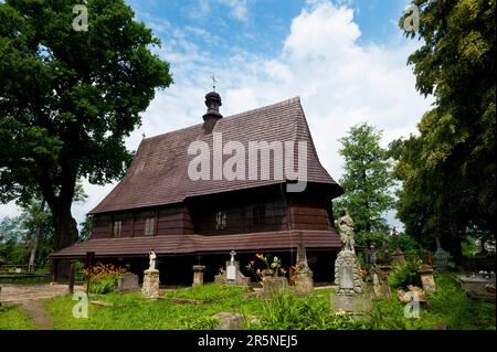 Hölzerne Kirche, St. Leonhard, Linica, Lesser Poland, Lipnica, Polen Stockfoto