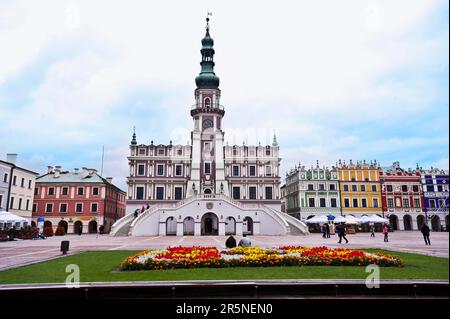 Rathaus, Rynek, Zamosc, Lublin, Zamosc, Marktplatz, Polen Stockfoto