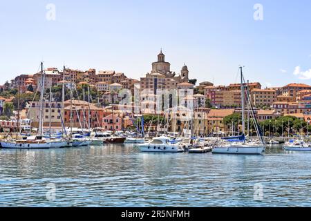 Hafen, Altstadt, Porto Maurizio, Imperia, Italienische Riviera, Ligurisches Meer, Ligurien, Italien Stockfoto