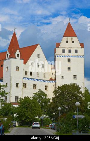 Neues Schloss, Donau, Ingolstadt, Oberbayern, Bayern, Deutschland Stockfoto