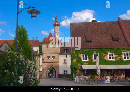 Landsberg am Lech, Backertor, Romantische Straße, Bayern, Deutschland Stockfoto