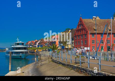 Meersburg, Hafen, Bodensee, Bodensee, Baden-Württemberg, Deutschland Stockfoto