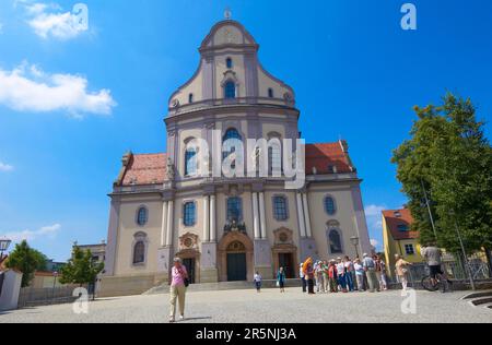 Pilgrimage town of Altoetting, Basilica of St. Anna, neo-baroque church, Altoetting, Upper Bavaria, Bavaria, Germany Stock Photo