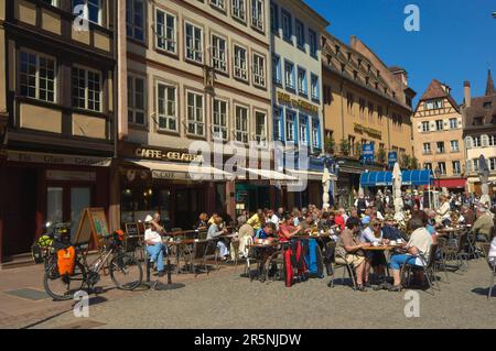 Straßburg, Kathedralenplatz, UNESCO-Weltkulturerbe, Place Kleber, Elsass, Bas Rhin, Frankreich Stockfoto