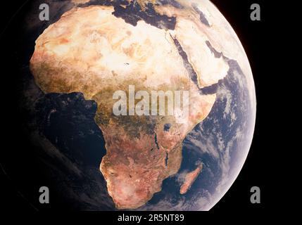 Dürre in Afrika, konzeptionelle Illustration Stockfoto