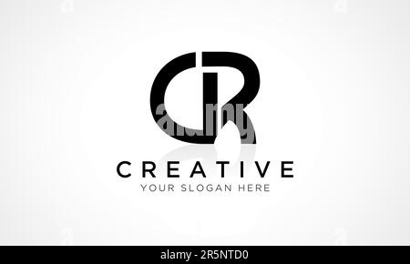 DR Letter Logo Design Vector Template (VORLAGE für Logo-Design). Buchstabe Anfangsbuchstabe DR-Logo-Design mit glänzender Reflexion – Geschäftsabbildung. Stock Vektor