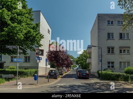 Häuser in der bornheimer-Hang-Siedlung, Frankfurt, Deutschland Stockfoto