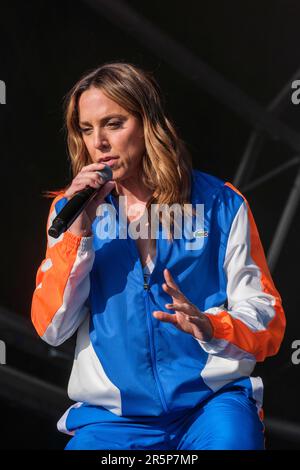 Melanie C, Mel C, Auftritt beim Wychwood Festival, Cheltenham, Großbritannien. 4. Juni 2023 Stockfoto