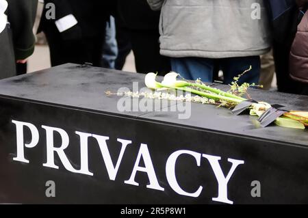 Wien, Österreich. 31. März 2012. Demonstration gegen Datenspeicherung in Wien Stockfoto