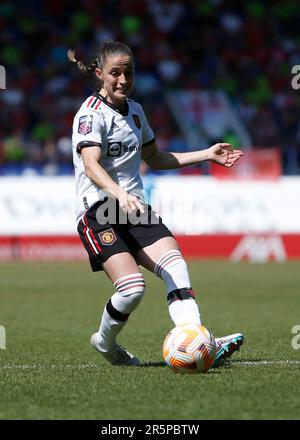 Ona Batlle von Manchester United in Aktion während des Barclays Women's Super League-Spiels im Prenton Park, Birkenhead. Foto: Samstag, 27. Mai 2023. Stockfoto