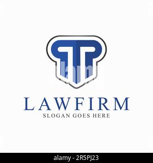 Logo der Anwaltskanzlei, Logo des Rechtsanwalts, einfaches Logo, Logo für Unternehmen, Symbol und Vektor Stock Vektor