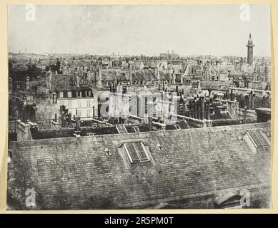 Les Toits de Paris (Vue de la rue Castiglione?) Datum: 1842/50, gedruckt 1865 Künstler: Hippolyte Bayard French, 1801–1887 Stockfoto