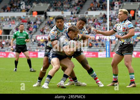 Betfred Super League Rugby, Magic Weekend, St James Park, Newcastle, Sonntag, 4. Juni 2023, Leigh Leopards 30 - 4 Wakefield Trinity, Großbritannien Stockfoto