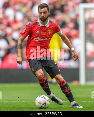 London, Großbritannien. 03. Juni 2023. 03. Juni 2023 – Manchester City/Manchester United – Emirates FA Cup-Finale – Wembley Stadium. Bruno Fernandes von Manchester United beim FA Cup-Finale 2023. Bildkredit: Mark Pain / Alamy Live News Stockfoto