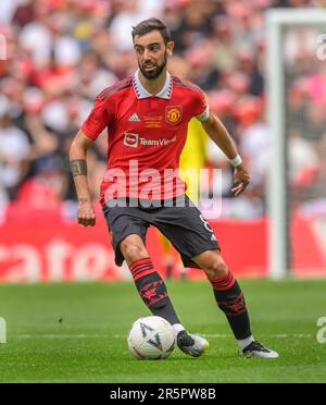 London, Großbritannien. 03. Juni 2023. 03. Juni 2023 – Manchester City/Manchester United – Emirates FA Cup-Finale – Wembley Stadium. Bruno Fernandes von Manchester United beim FA Cup-Finale 2023. Bildkredit: Mark Pain / Alamy Live News Stockfoto