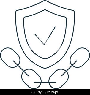 Symbol für Zuverlässigkeit. Monochromes einfaches Schild aus der Sicherheitssammlung. Symbol für Zuverlässigkeit für Logo, Vorlagen, Webdesign und Infografiken. Stock Vektor