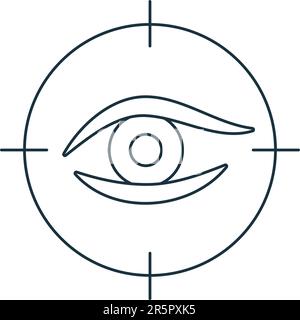 Retina-Scan-Symbol. Monochromes einfaches Schild aus der Sicherheitssammlung. Retina-Scan-Symbol für Logo, Vorlagen, Webdesign und Infografiken. Stock Vektor