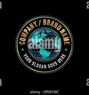 Kreative, moderne Globe-Welt-Logo-Vorlage Vektordarstellung Stock Vektor