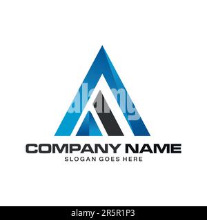 Minimalistischer Buchstabe Ein Logo-Konzept Stock Vektor