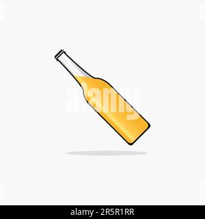 Bierflasche Auf Weißem Hintergrund Isoliert Stock Vektor