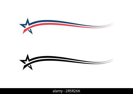 Sternenlogo-Vektor. meteor-Logo. Stock Vektor