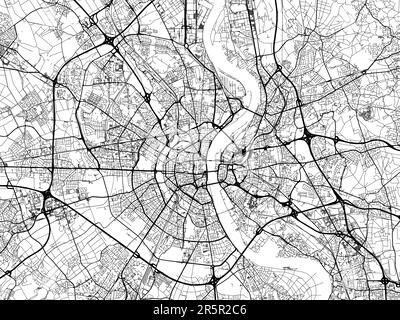 Vektorfahrplan der Stadt Köln auf weißem Hintergrund. Stockfoto