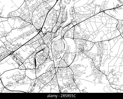 Vektorfahrplan der Stadt Lübeck auf weißem Hintergrund. Stockfoto