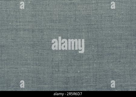 Natürlicher grauer Leinenhintergrund oder -Struktur, Draufsicht, Nahaufnahme Stockfoto