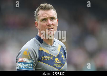 Newcastle, England - 4. Juni 2023 - Wakefield Trinitys Matty Ashurst. Rugby League Magic Weekend, Wakefield Trinity gegen Leigh Leopards im St. James Park, Newcastle, Großbritannien Stockfoto