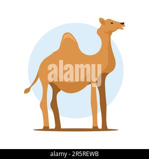 Kamelsymbol. Flache Darstellung eines Kamelvektorsymbols für Webdesign Stock Vektor