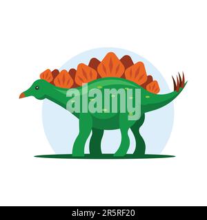 Süßer Dinosaurier. Vektordarstellung in flacher Form. Stock Vektor
