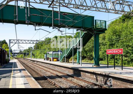 Bahnhof oder Bahnhof in Sandbach Cheshire UK Stockfoto