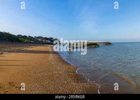 Frankreich, Loire-Atlantique, Saint-Brevin-les-Pins, Mindin, die monumentale Skulptur der Ozeanschlange des chinesischen Künstlers Huang Yong Ping Stockfoto