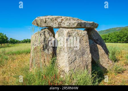 Portugal, Region Alentejo, Umgebung von Castelo de Vide, Sobral Dolmen aus den Jahren 3500 bis 2000 v. Chr Stockfoto